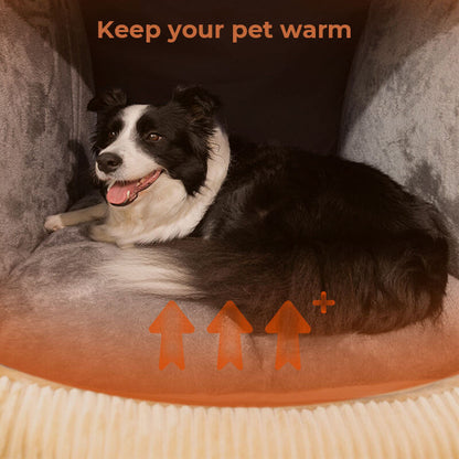 Warm Flannel Detachable Semi-Enclosed Large Dog Tent Bed 5