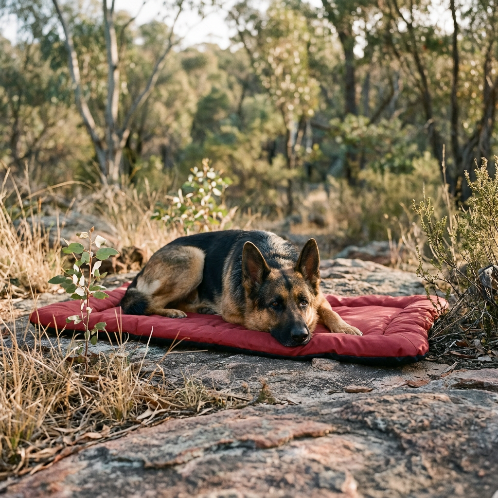 Plush Paws Co. Easy-Carry Travel Pet Cushion — Packable Water-Resistant Build