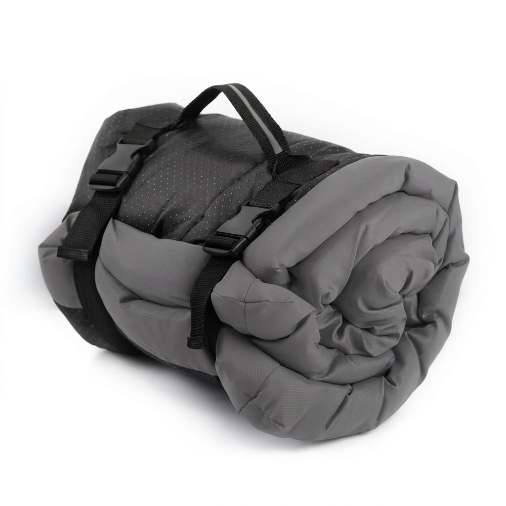 Plush Paws Co. Easy-Carry Travel Pet Cushion — Packable Water-Resistant Build