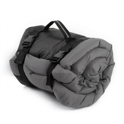 Plush Paws Co. Easy-Carry Travel Pet Cushion — Packable Water-Resistant Build