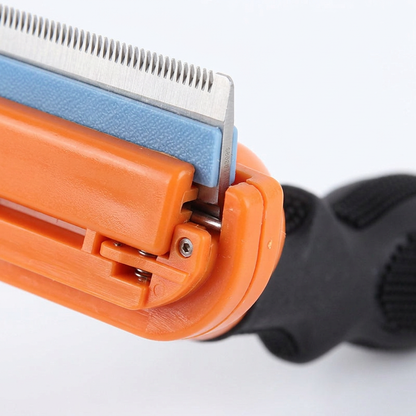 Plush Paws Co. Effortless Shedding Control — Self-Cleaning Pet Grooming Brush Design
