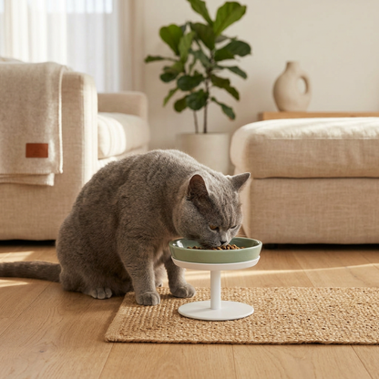 Plush Paws Co. Elevated Dining Feeder — Dual Bowl and Stand Design