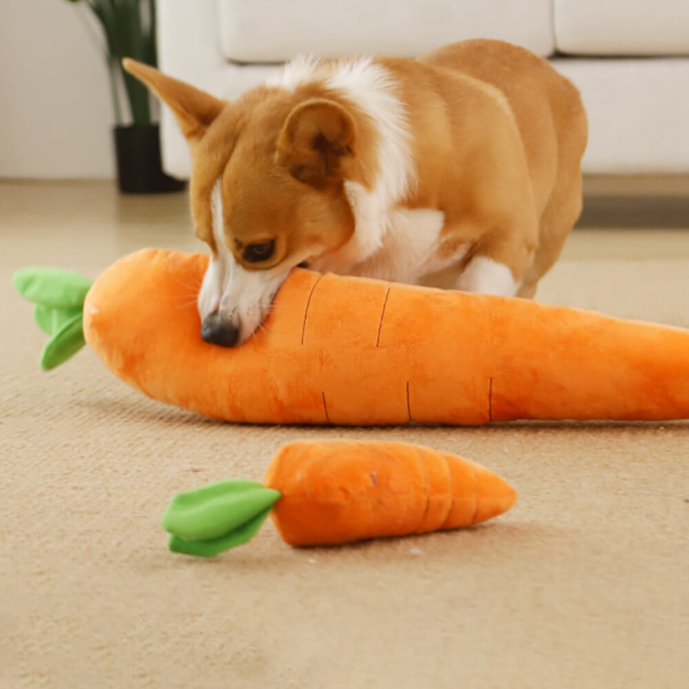 Carrot Squeaky Plush Toy Dog Interactive Toy 1