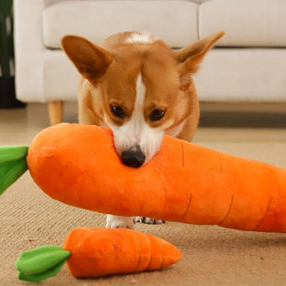 Carrot Squeaky Plush Toy Dog Interactive Toy 4