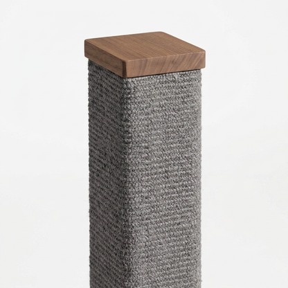 Plush Paws Co. Feline Claw Care Tower — Zip Text-Woven Vertical Scratching Post