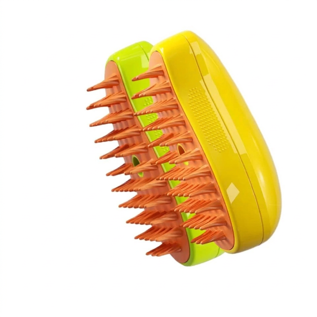 Plush Paws Co. Gentle Coat Care — Electric Mist Grooming Pet Brush Design