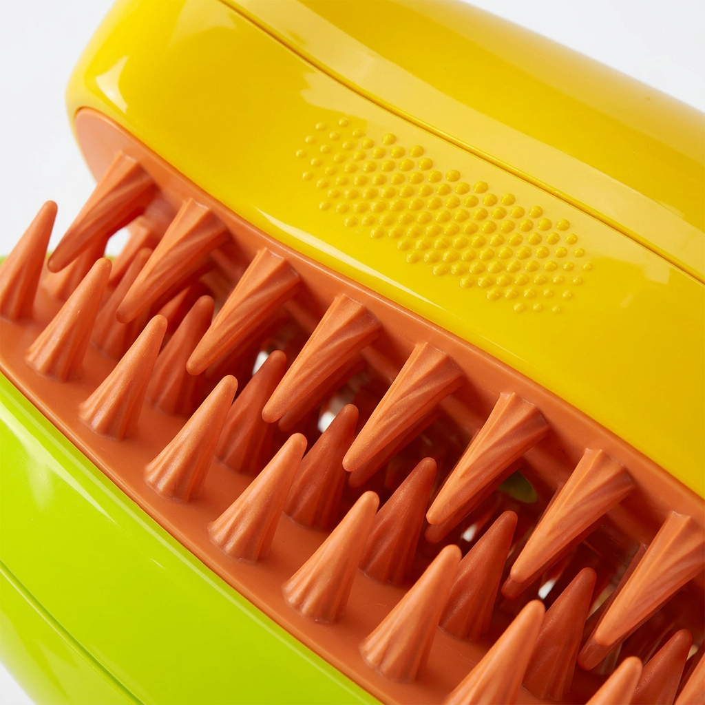 Plush Paws Co. Gentle Coat Care — Electric Mist Grooming Pet Brush Design