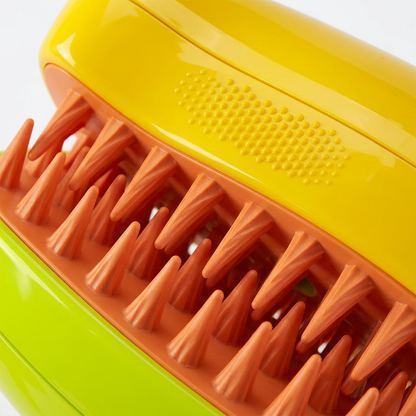 Plush Paws Co. Gentle Coat Care — Electric Mist Grooming Pet Brush Design