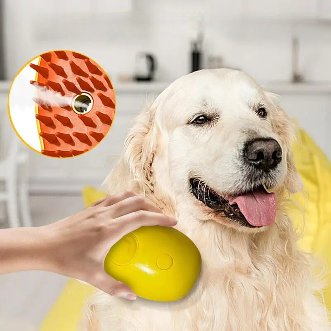 Elara Haus Steam Brush For Pets - Durable Plastic Compact Grooming Tool 0