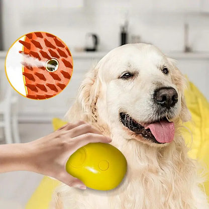 Elara Haus Steam Brush For Pets - Durable Plastic Compact Grooming Tool 0