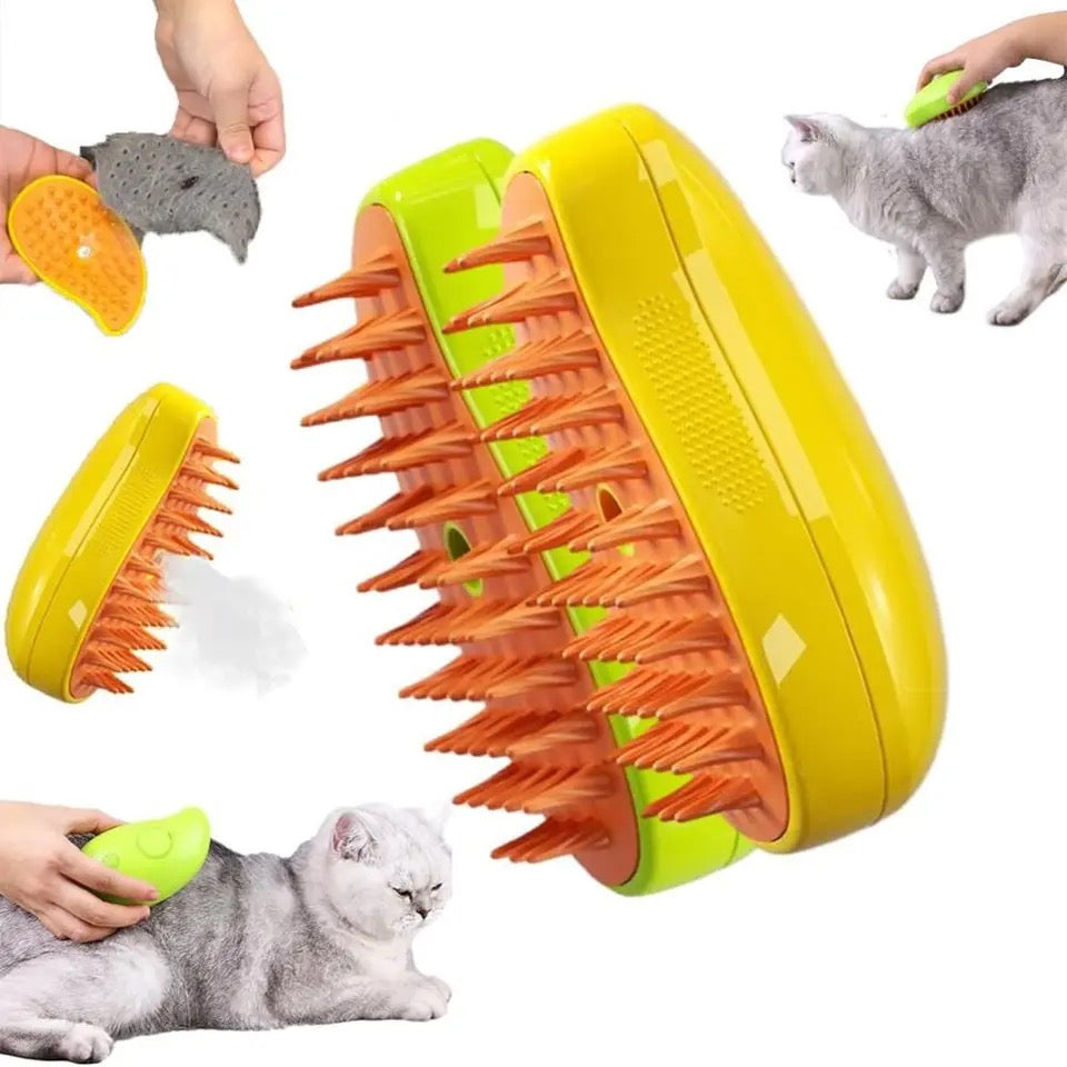 Elara Haus Steam Brush For Pets - Durable Plastic Compact Grooming Tool 1
