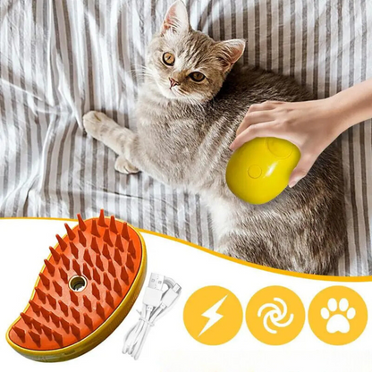 Elara Haus Steam Brush For Pets - Durable Plastic Compact Grooming Tool 2