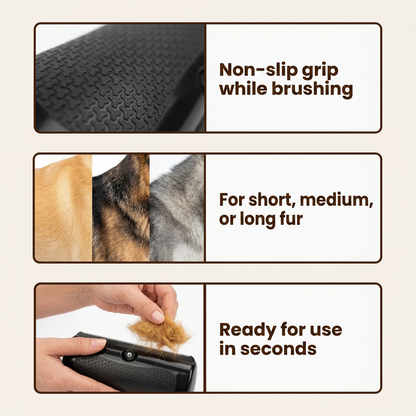 Plush Paws Co. Gentle Shedding Control Dog Brush — Non-Slip Dematting Design