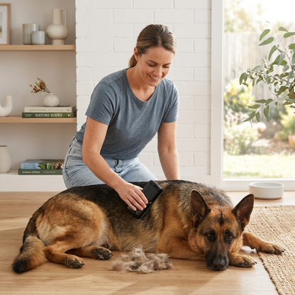 Plush Paws Co. Gentle Shedding Control Dog Brush — Non-Slip Dematting Design
