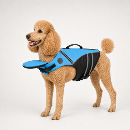 Plush Paws Co. Head Support Pet Flotation Jacket — Adjustable Quick-Dry Build