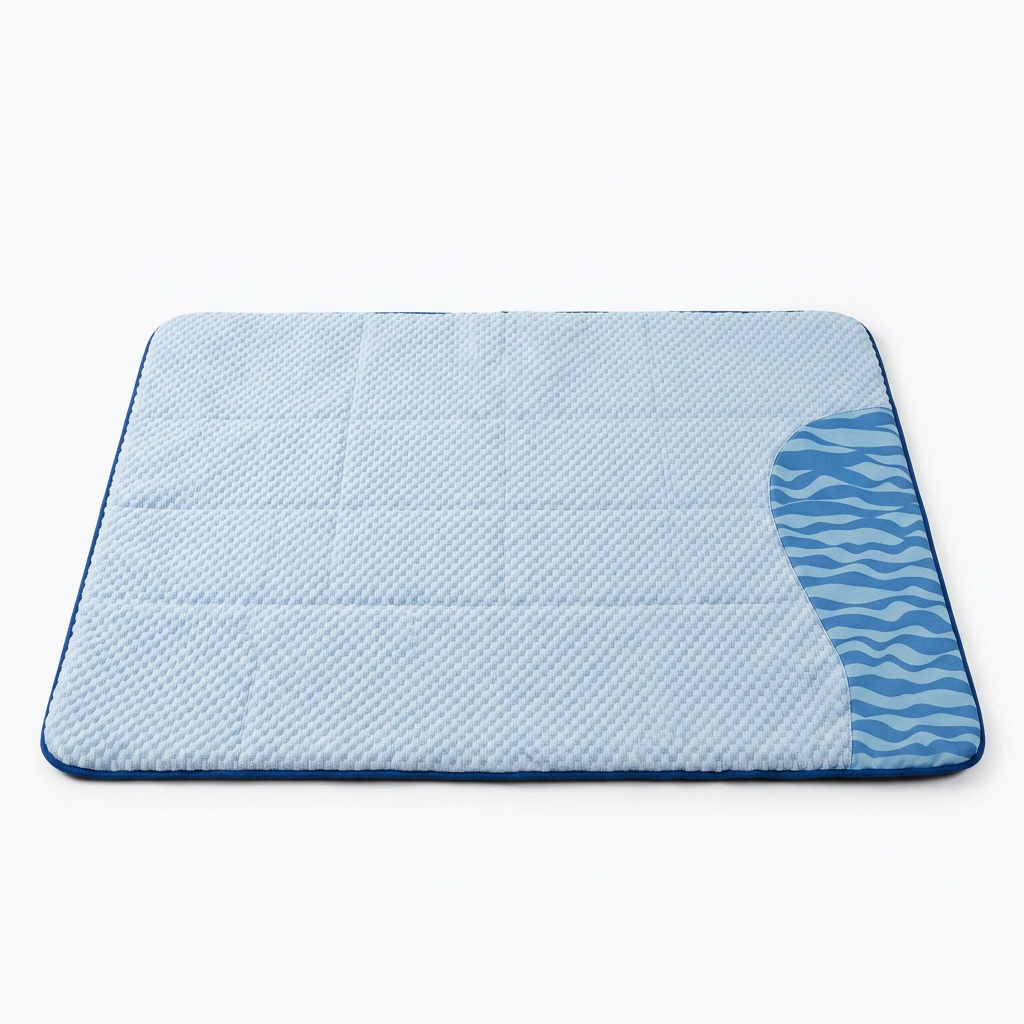 Plush Paws Co. Heat Relief Comfort — Ice-Cool Non-Slip Outdoor Dog Mat Design