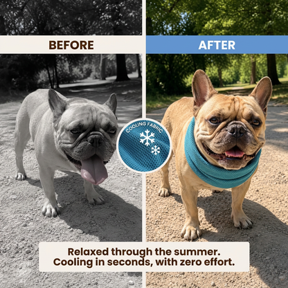 Plush Paws Co. Heat Relief Dog Bandana — Instant Cooling Mesh Design
