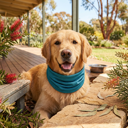 Plush Paws Co. Heat Relief Dog Bandana — Instant Cooling Mesh Design