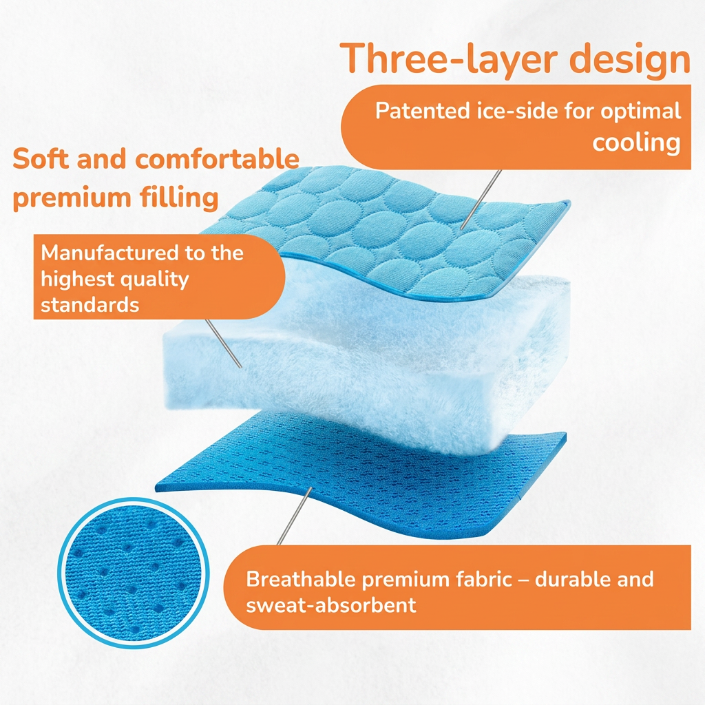Plush Paws Co. Heat Relief Dog Mat — Quilted Cooling Design