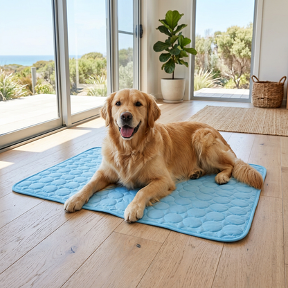 Plush Paws Co. Heat Relief Dog Mat — Quilted Cooling Design