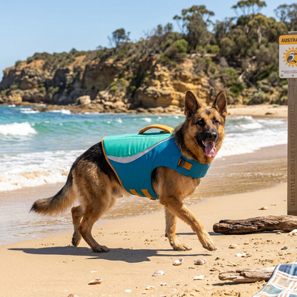 Plush Paws Co. High-Buoyancy Dog Life Vest – Swimming Safety Float Coat with Rescue Handle
