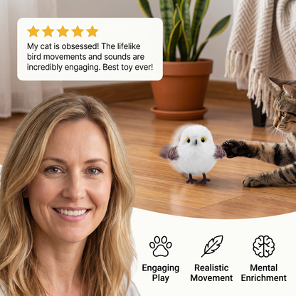 Elara Haus Cat Toy - Plush Interactive Fluttering Bird Best Cat Toys 1