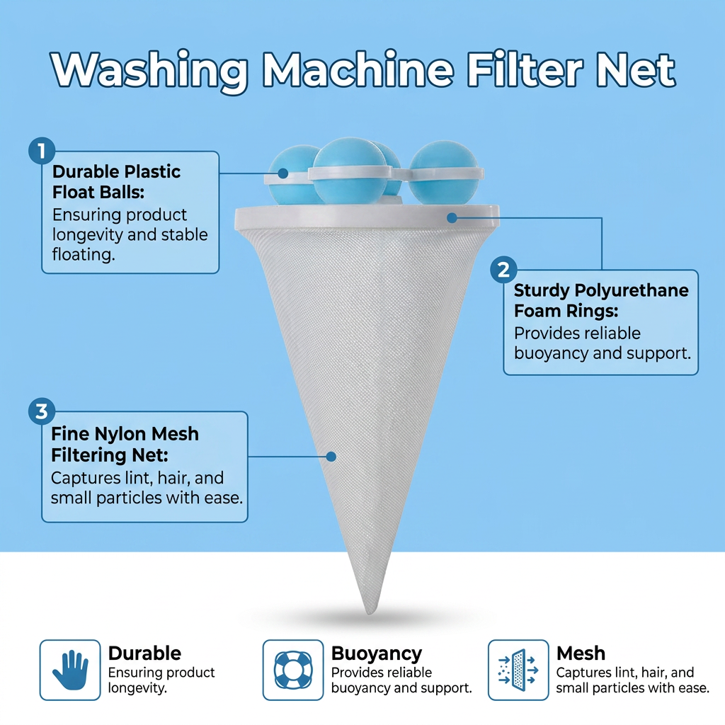 Plush Paws Co. Lint Removal & Maintenance — Floating Washing Machine Hair Filter Style