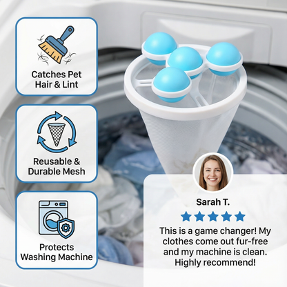 Elara Haus Pet Hair Laundry Filter - Reusable Mesh Catcher for Washing Machines 1
