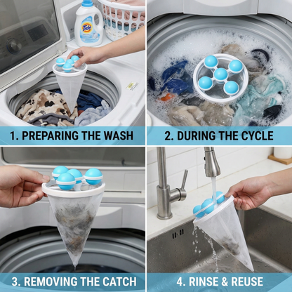 Elara Haus Pet Hair Laundry Filter - Reusable Mesh Catcher for Washing Machines 3