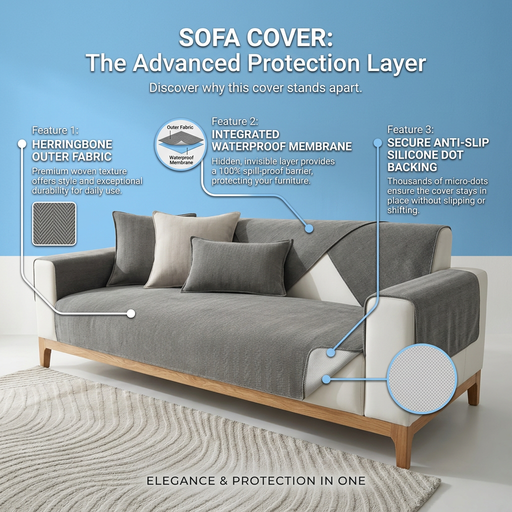 Plush Paws Co. Living Room Defense Shield — Anti-Slip Sofa Cover Build