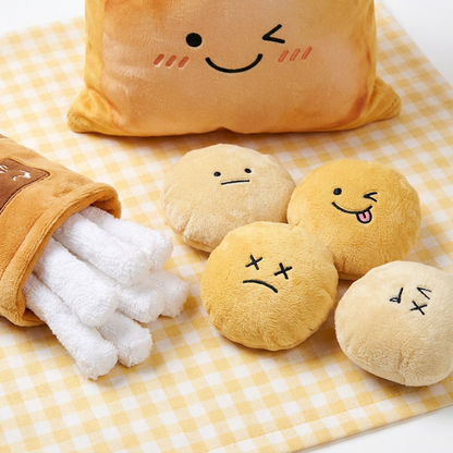 Plush Paws Co. Mealtime Foraging Game — Plush Snack Bag Nosework Toy