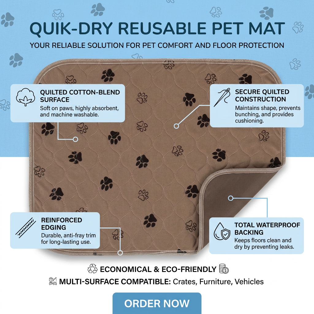 Plush Paws Co. Mess-Free Training Made Easy — Washable Puppy Pee Pads