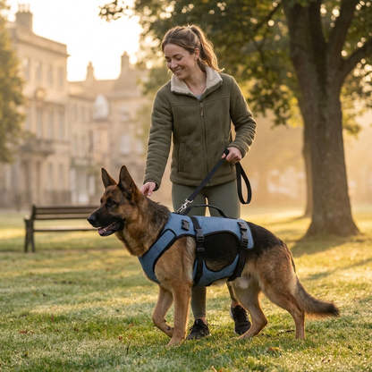 Plush Paws Co. Mobility Support Dog Lift Harness — Ergonomic Molded Handle