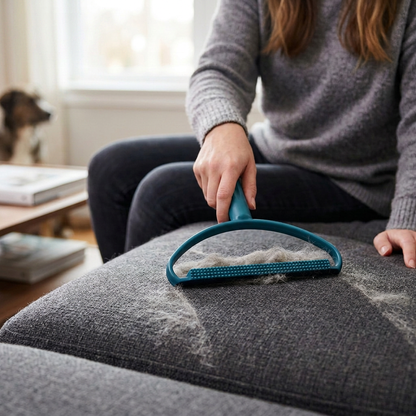 Plush Paws Co. Multi-Surface Fur Remover – Manual Pet Hair Scraper for Rugs, Sofas & Car Seats