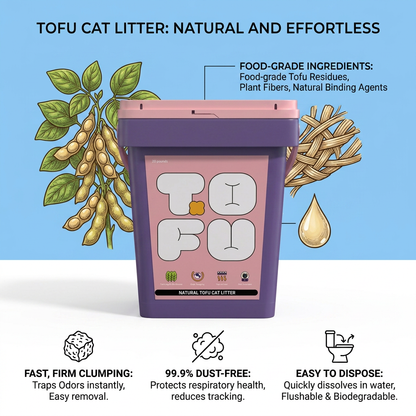 Plush Paws Co. Odor-Control Cat Litter — Clumping Tofu Formula