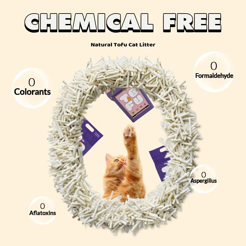 Plush Paws Co. Odor-Control Cat Litter — Clumping Tofu Formula