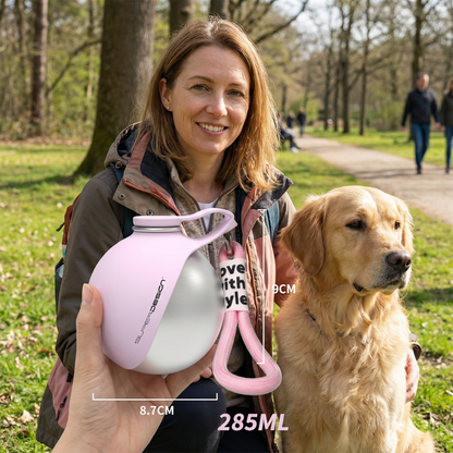 Elara Haus Dog Water Bottle - Leakproof Stainless Steel Pet Dog Water Bottle with Silicone Bowl 3