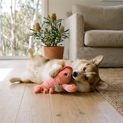Plush Paws Co. Playtime Engagement — Plush Lobster Dog Toy Design