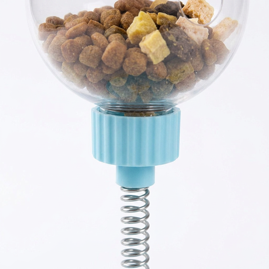 Plush Paws Co. Playtime & Fun — Wiggle Spring Treat Dispenser Toy Design