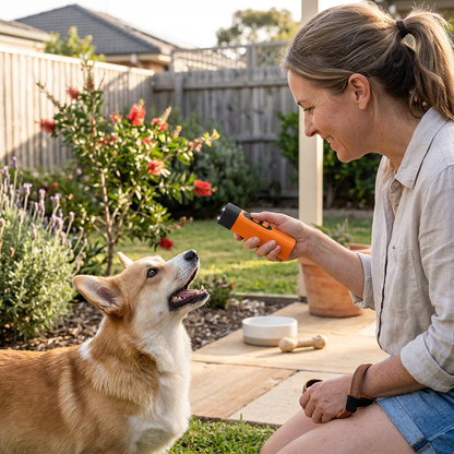Plush Paws Co. Pocket-Size Dog Trainer — Rechargeable Ultrasonic Bark Deterrent