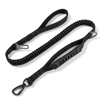 Plush Paws Co. Pull-Control Canine Leash — Shock-Absorbing Bungee System