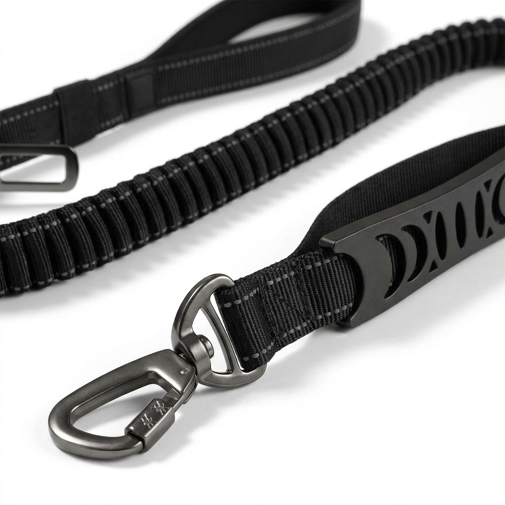 Plush Paws Co. Pull-Control Canine Leash — Shock-Absorbing Bungee System