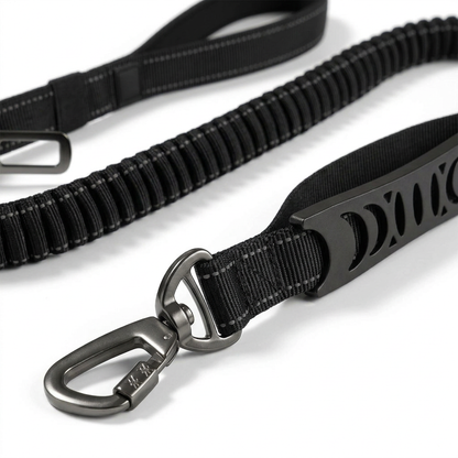 Plush Paws Co. Pull-Control Canine Leash — Shock-Absorbing Bungee System