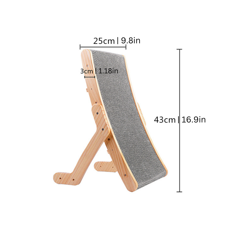 Elara Haus Cat Scratcher - Solid Wood Ergonomic Cat Scratching Post 0