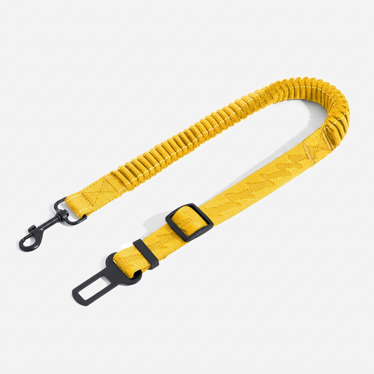 Plush Paws Co. Secure Travel Restraint — Adjustable Bungee Dog Car Seat Belt Design