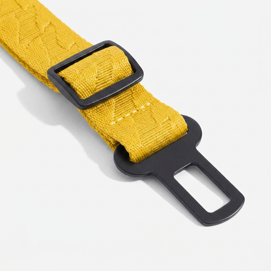 Plush Paws Co. Secure Travel Restraint — Adjustable Bungee Dog Car Seat Belt Design
