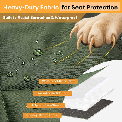 Extra-Large Full Coverage Dog Back Seat Cover Dog Hammock for Car - Ideal for Travel & Camping 5
