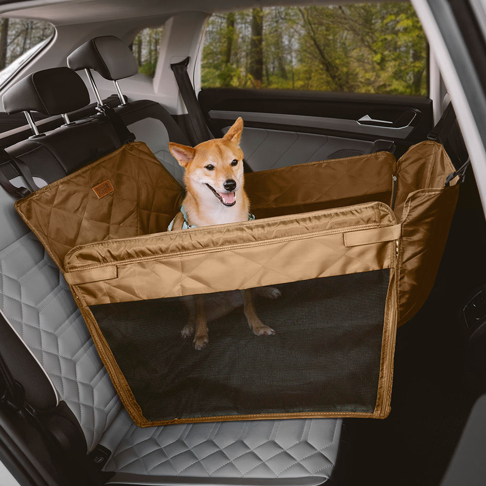 Extra-Large Full Coverage Dog Back Seat Cover Dog Hammock for Car - Ideal for Travel & Camping 13