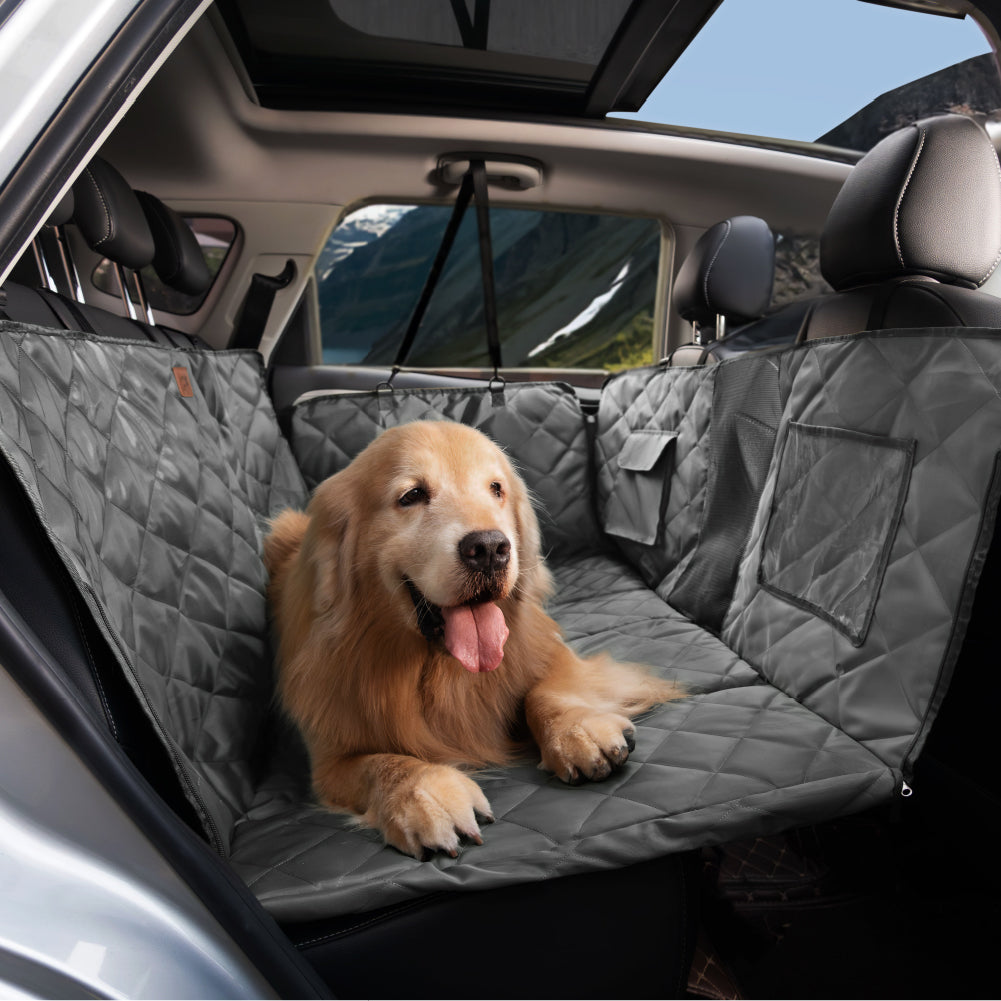 Extra-Large Full Coverage Dog Back Seat Cover Dog Hammock for Car - Ideal for Travel & Camping 14