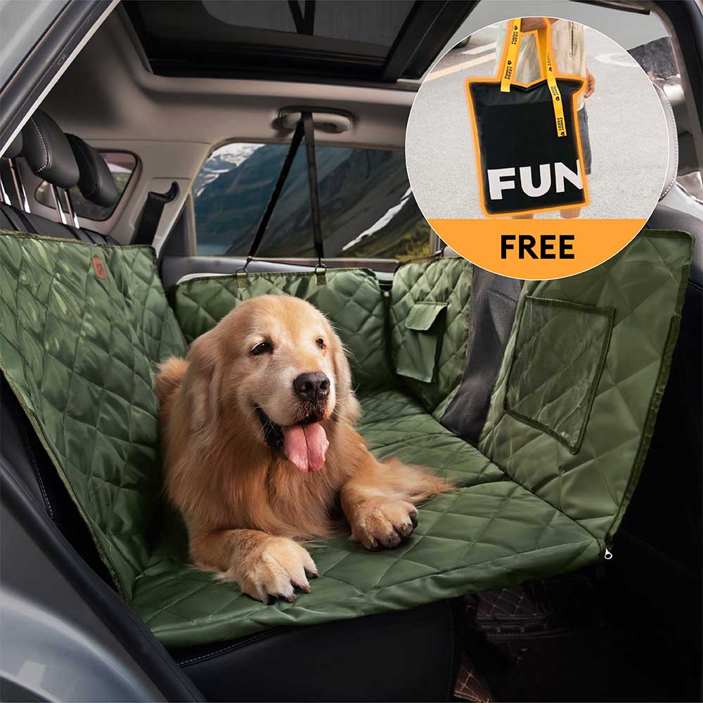 Extra-Large Full Coverage Dog Back Seat Cover Dog Hammock for Car - Ideal for Travel & Camping 2